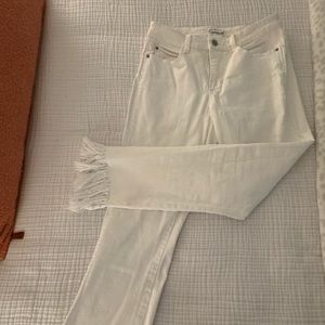 Adorable Fringe White Jeans